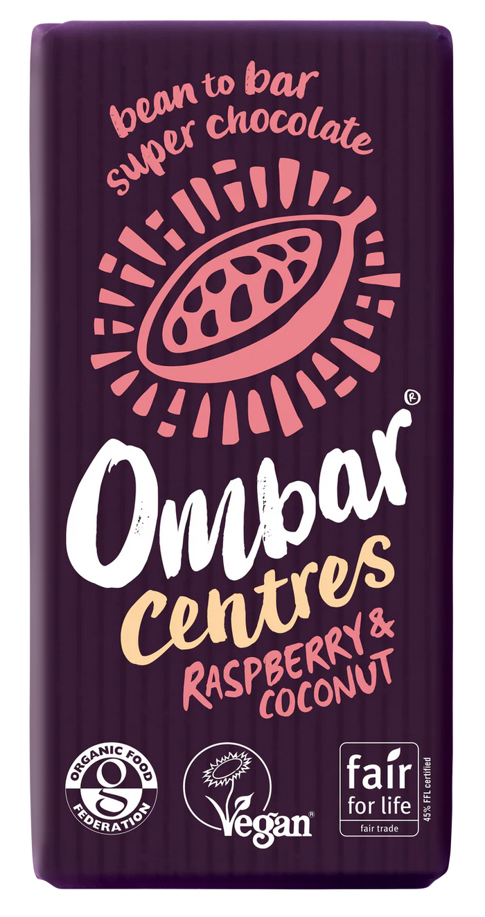 Ombar Centres Raspberry & Coconut 10 x 35g