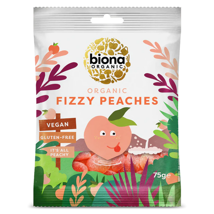 Biona Organic Fizzy Peaches 10 x 75g