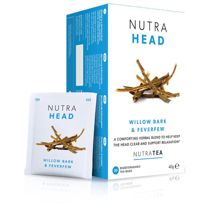 Nutratea Nutra Head Willow Bark & ​​Fusfew Tea 20 Bags