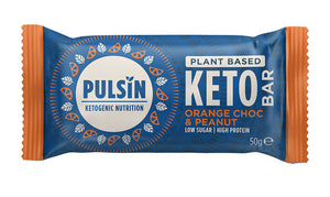 Pulsin Orange Choc & Peanut Keto Bar 18 x 50g