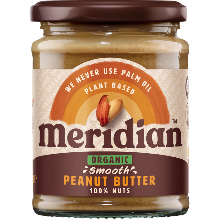 Meridiaan gladde pindakaas 100% noten 6 x 280 g