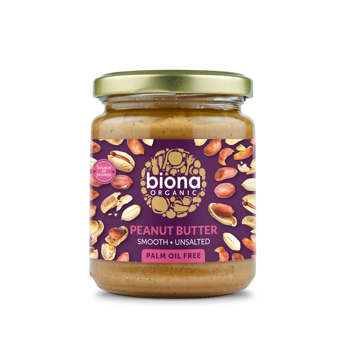 Biona Erdnussbutter glatt und ungesalzen 6 x 250 g