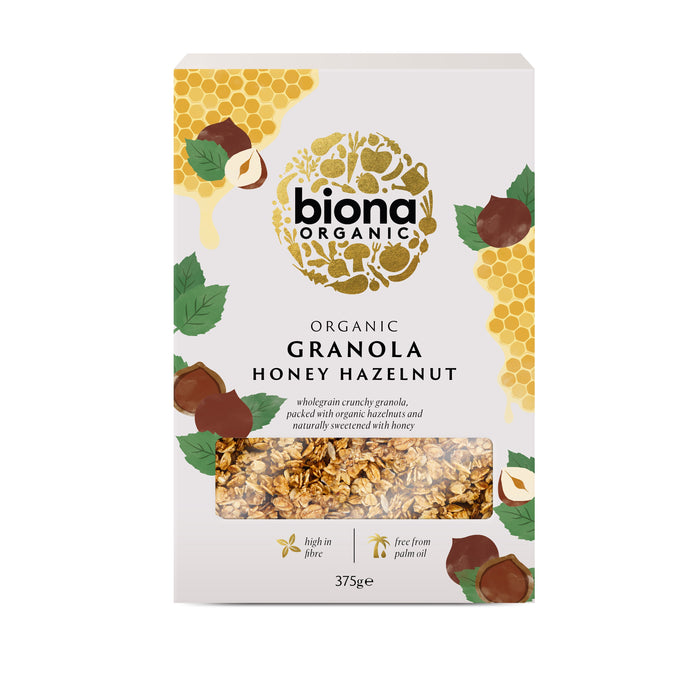 Granola de noisette de miel biona 6 x 375g