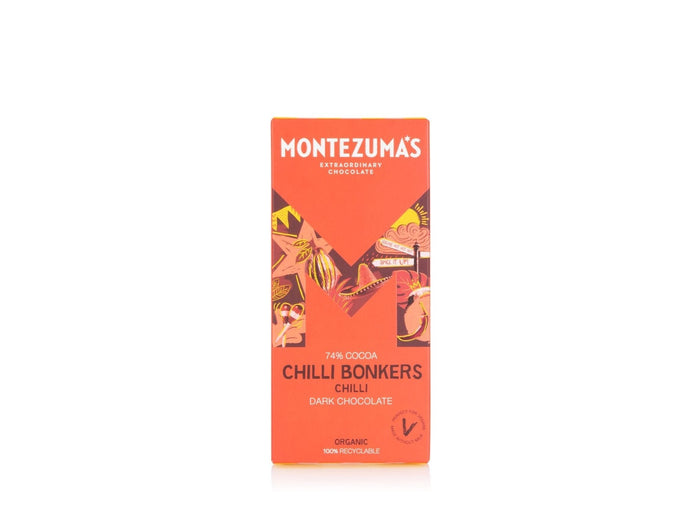 Montezuma's Organic Chilli Bonkers Bar 12 x 90G