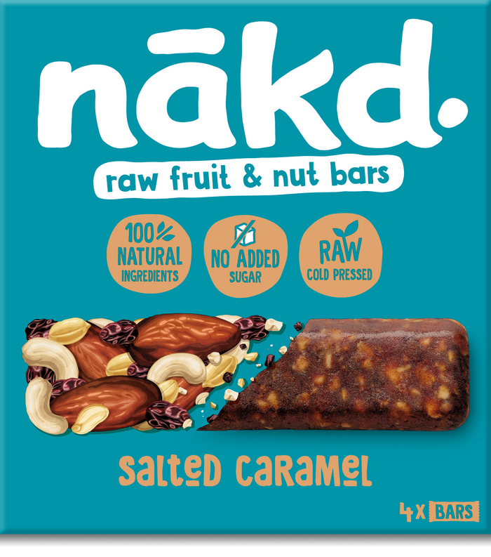 Nakd Salted Caramel 4 Bar Multipack x 12