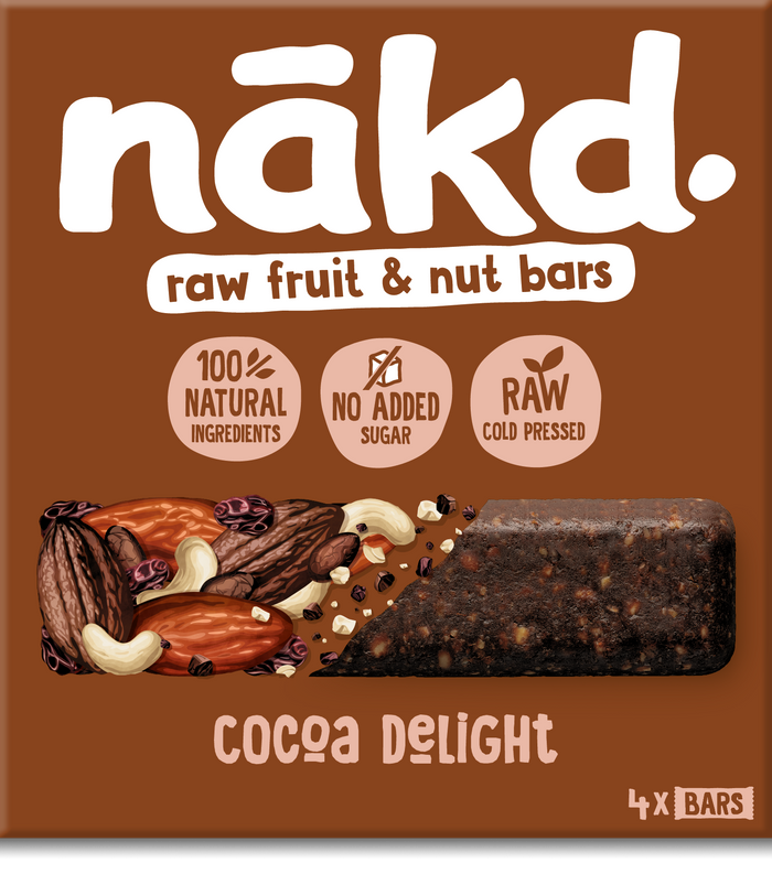 NAKD Cocoa Delight 4 Bar Multipack x 12