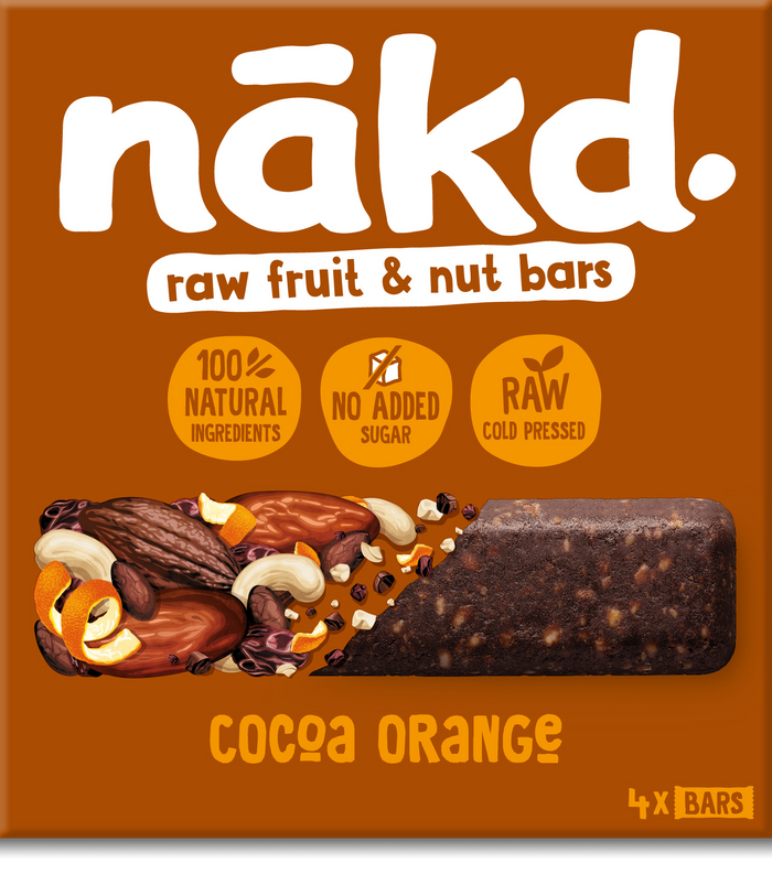 Nakd Cocoa Orange 4 bar multipack x 12