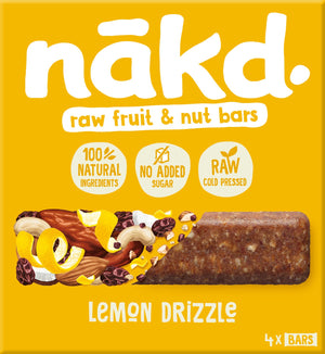 Nakd Lemon Drizzle 4 Bar Multipack X 12