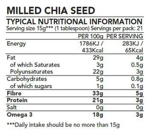 Chia Bia Milled 315g 22926B Default Title / 12x315g