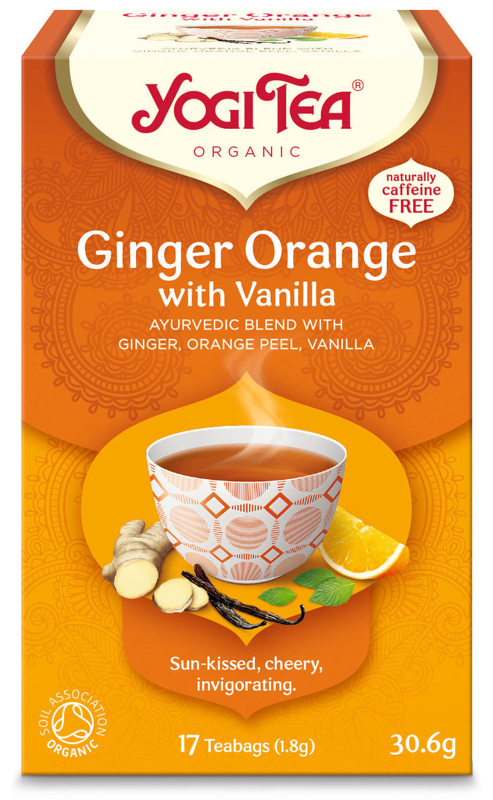 Yogi Tea Ginger Arancione e vaniglia 17 borse x 6