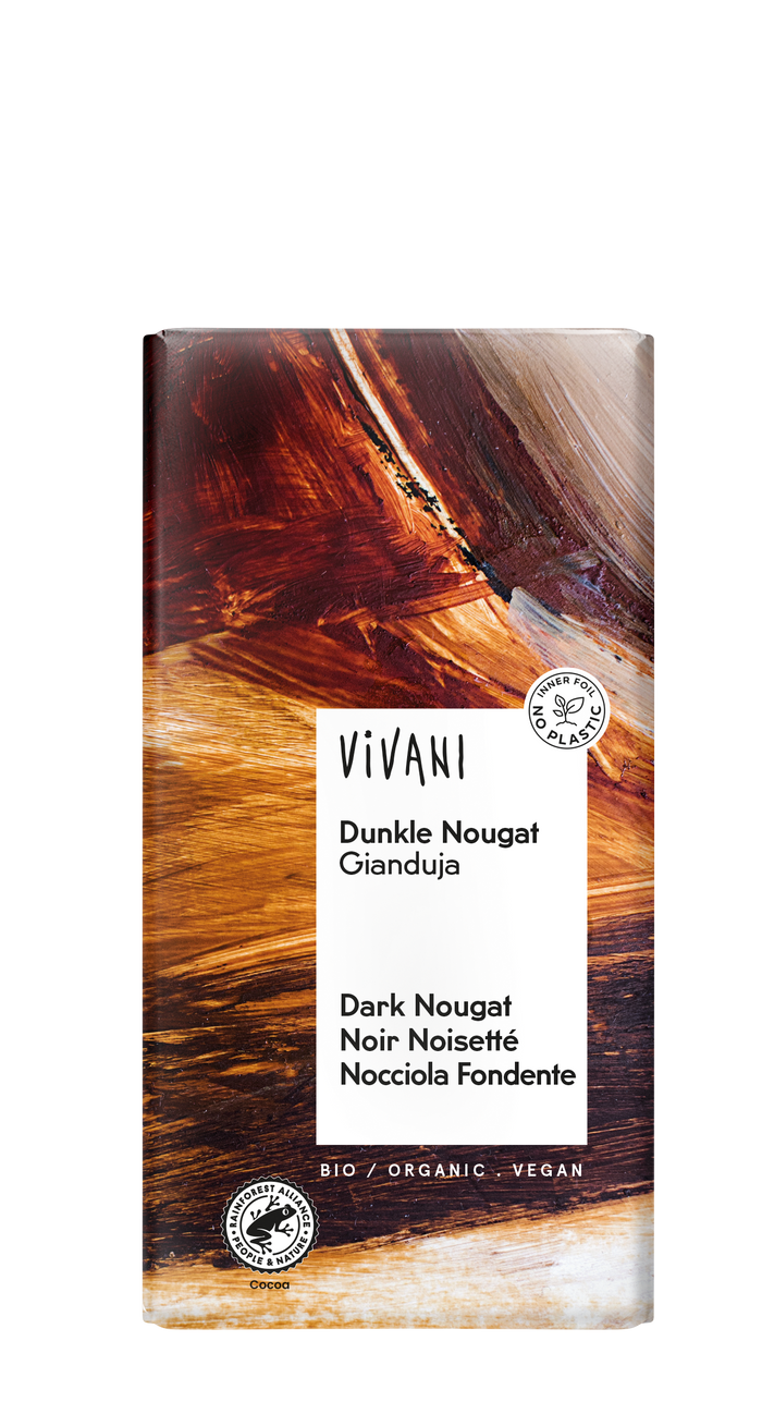 VIVANI Dark Nougat Chocolate Bar 10 x 100g