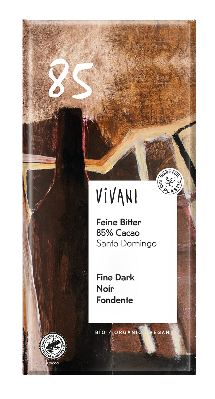 Vivani 85% Cocoa Dark Chocolate Bar 10 x 100g