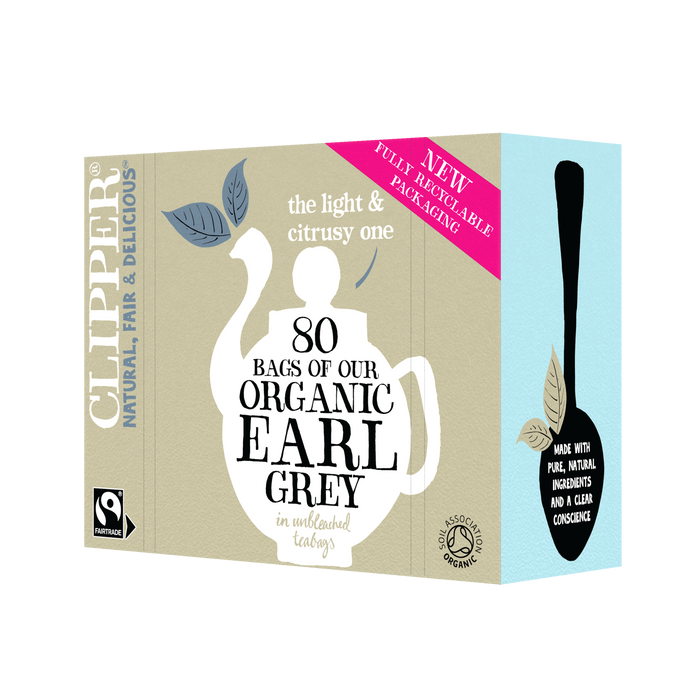 Clipper Organic Earl Grey Tea 80 Borse x 6