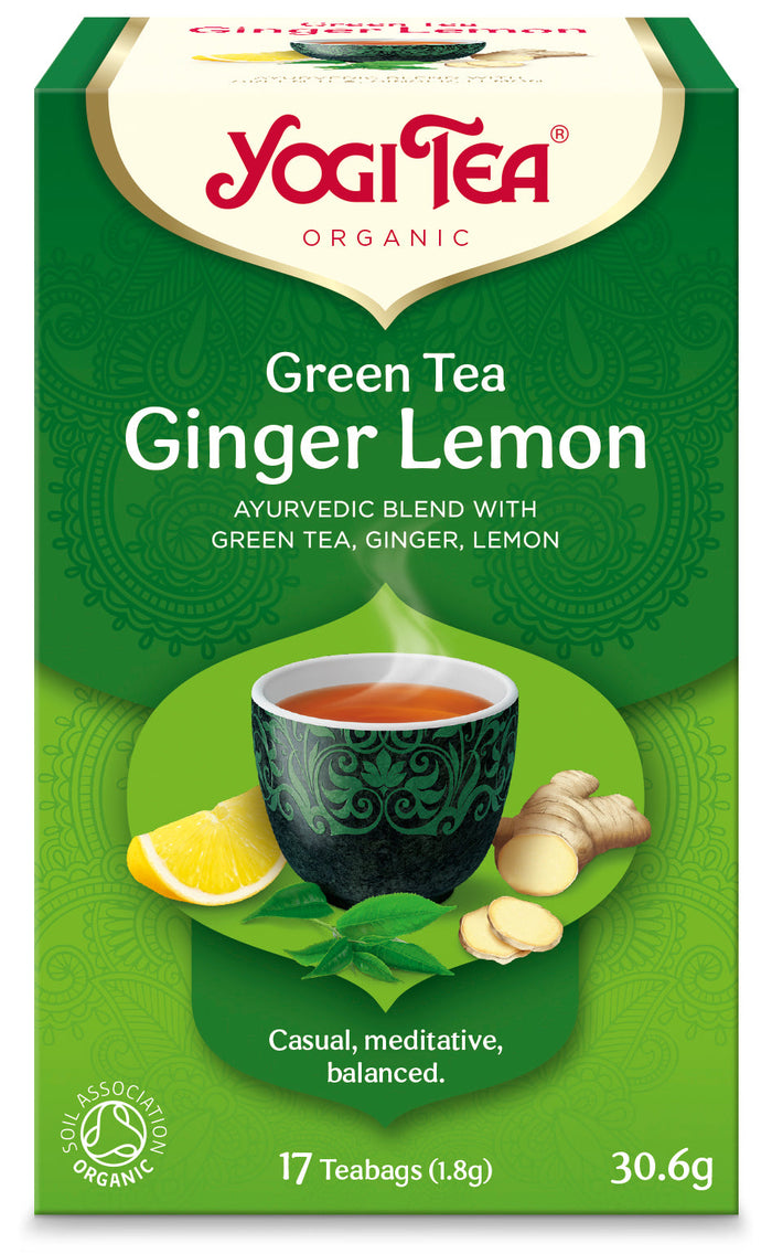 Yogi Tea Green Tea Ginger Lemon 17 Bags x 6