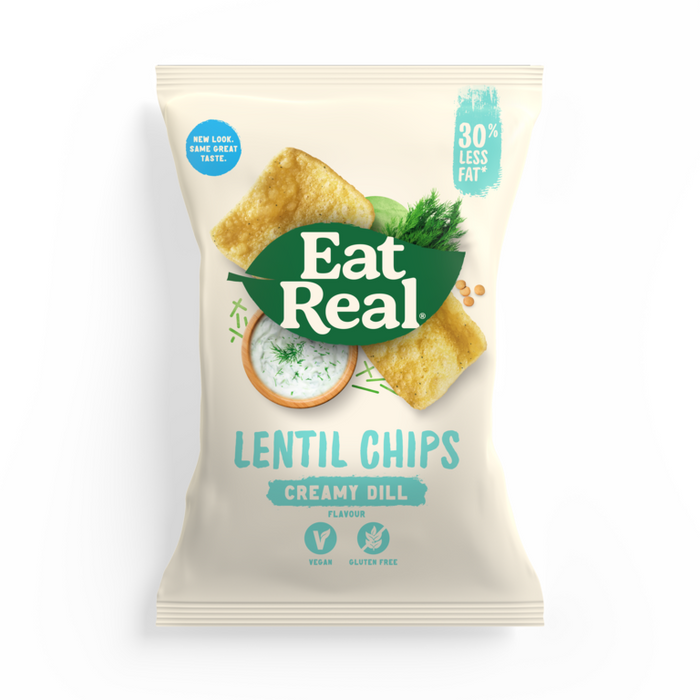 Eat Real Lentil Creamy Dill Chips 12 x 40g