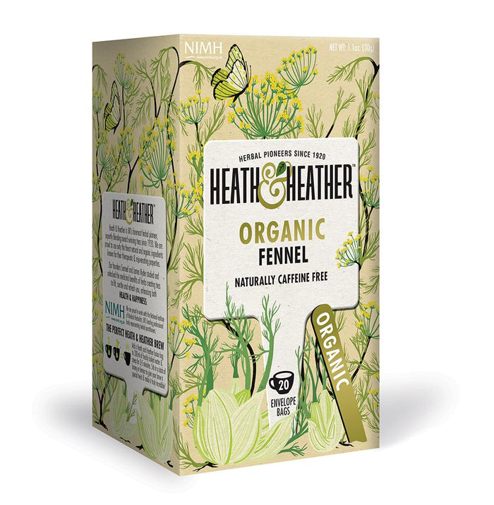 Heath & Heather Organic Fennel Tea 20 sacs x 6