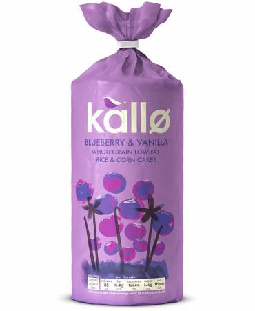 Kallo Blueberry & Vanilla Rice & Corn Cakes 6 x 120g