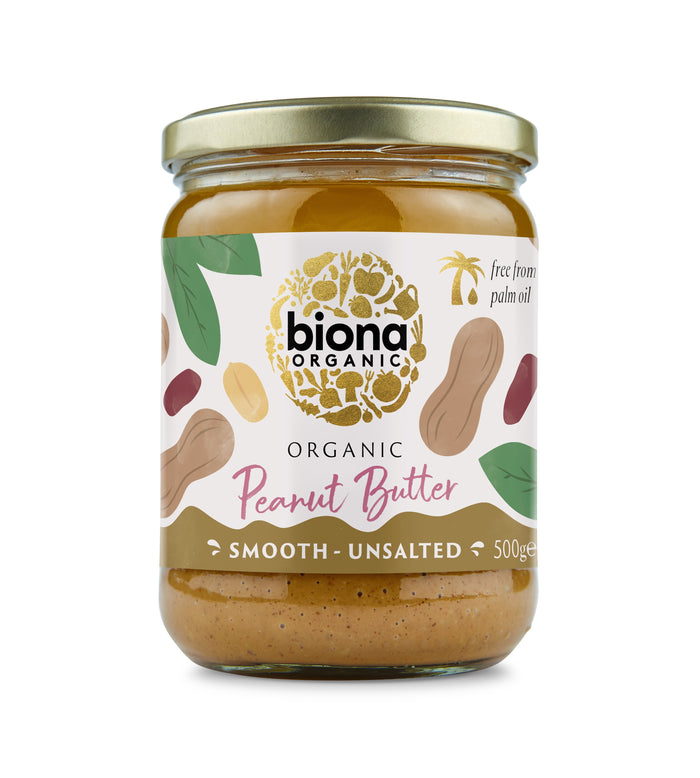 Biona Erdnussbutter glatt und ungesalzen 6 x 500 g