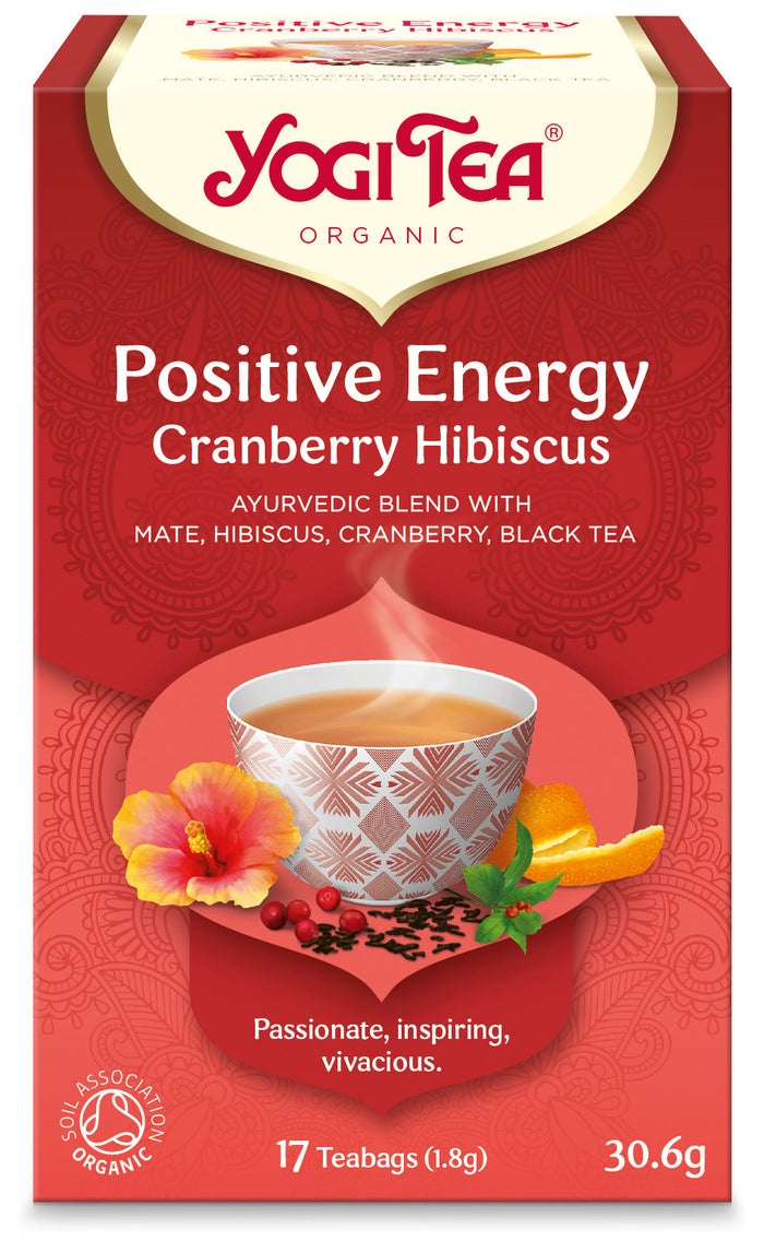 Yogi Tea Positive Energy Cranberry Hibiscus 17 Bags x 6