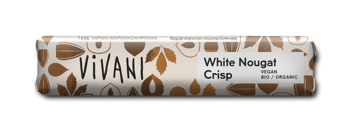 Vivani White Nougat Crisp Bar 18 x 35G