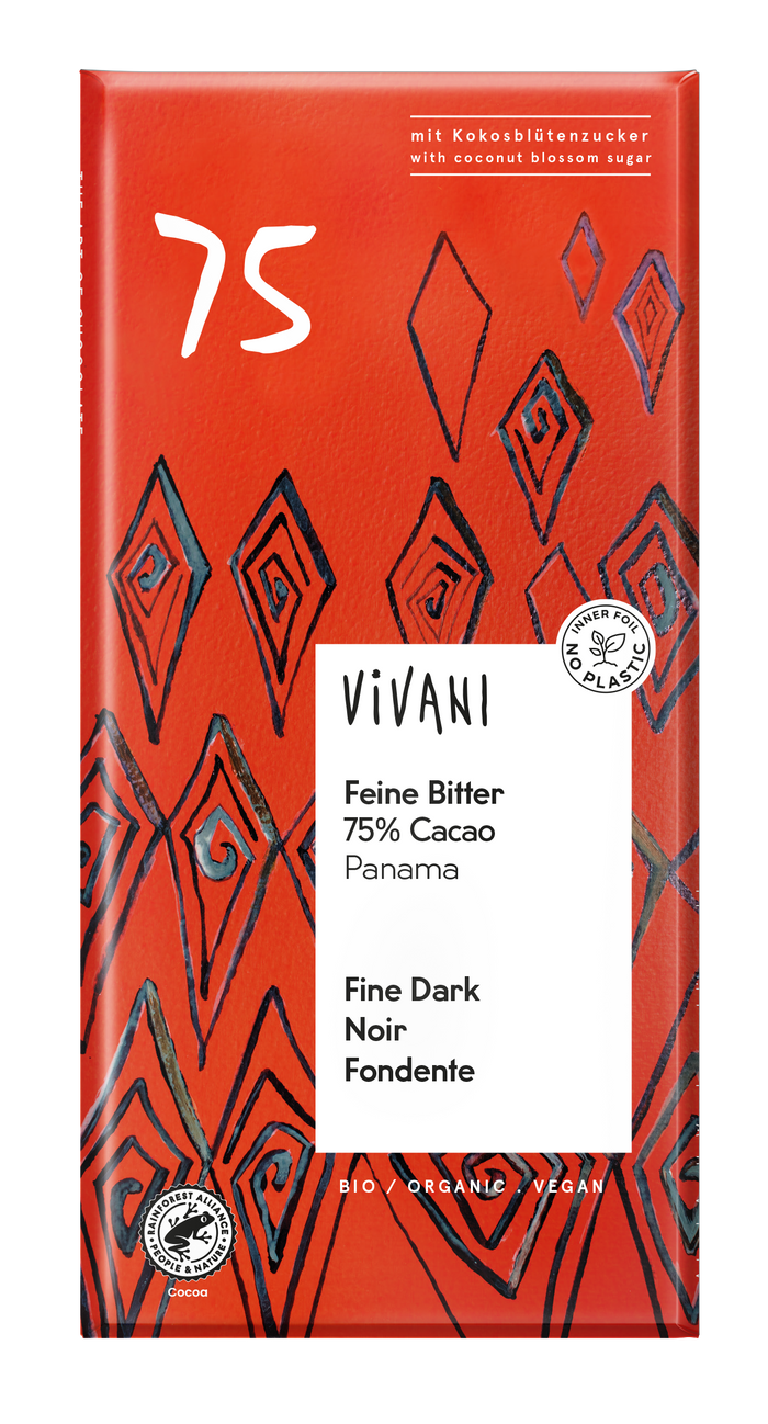 Vivani 75% CACAO Donkere chocolade 10 x 80G