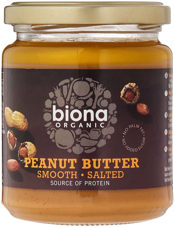 Biona Erdnussbutter glatte Meersalz 6 x 250 g