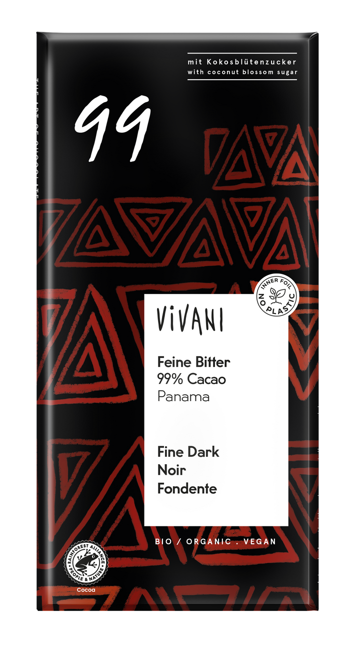 Vivani 99% CACAO Donkere chocoladebar 10 x 80G