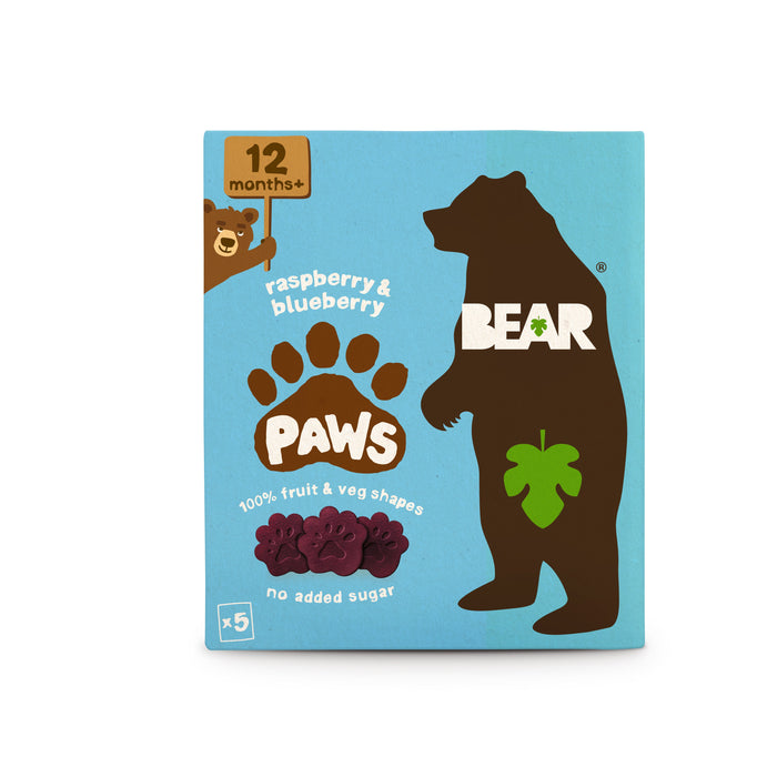 Bear Paws Raspberry & Blueberry 5 Pack x 4