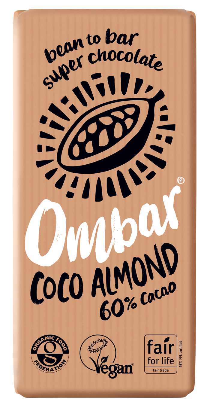 Ombar Coco Almond Raw Chocolate 10 x 70G