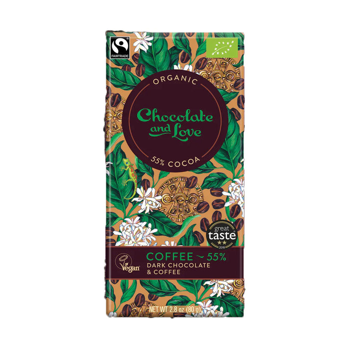 Chocolate & Love Dark Chocolate & Coffee Bar 14 x 80g