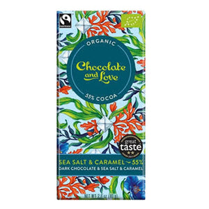 Chocolate & Love Dark Chocolate Sea Salt Caramel Bar 14 x 80g