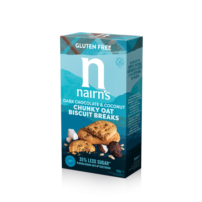 Nairn's Dark Choc Chip Coconut Biscuit breekt 6 x 160G