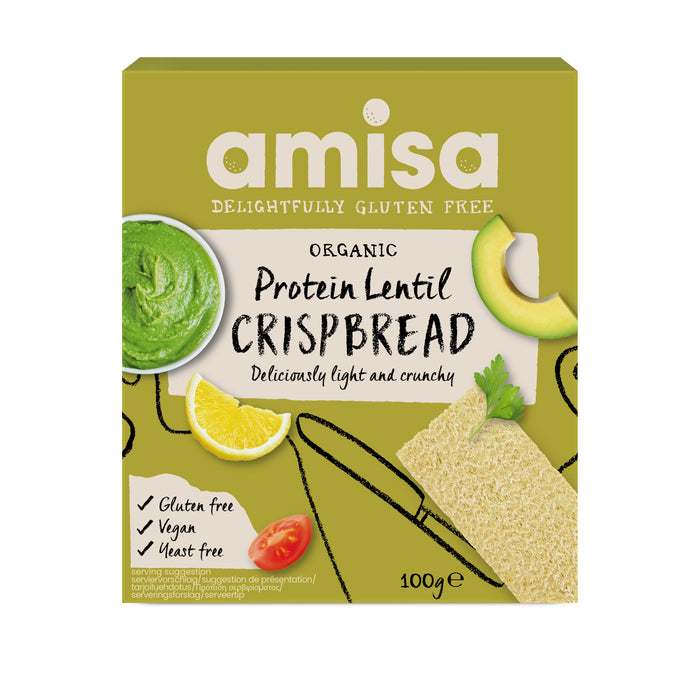 Amisa Protein Lentil Crispbread 12 x 100g