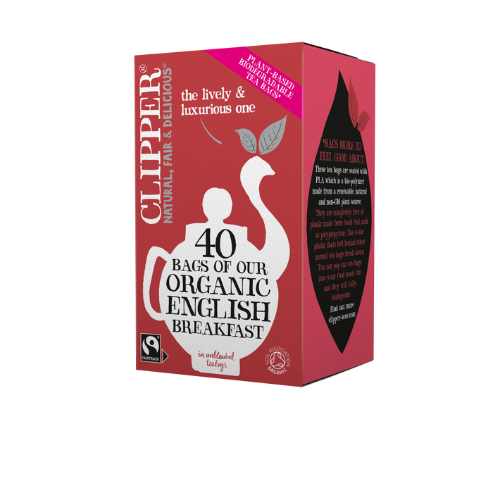 Clipper Organic English Breakfast Tea 40 sacs x 6