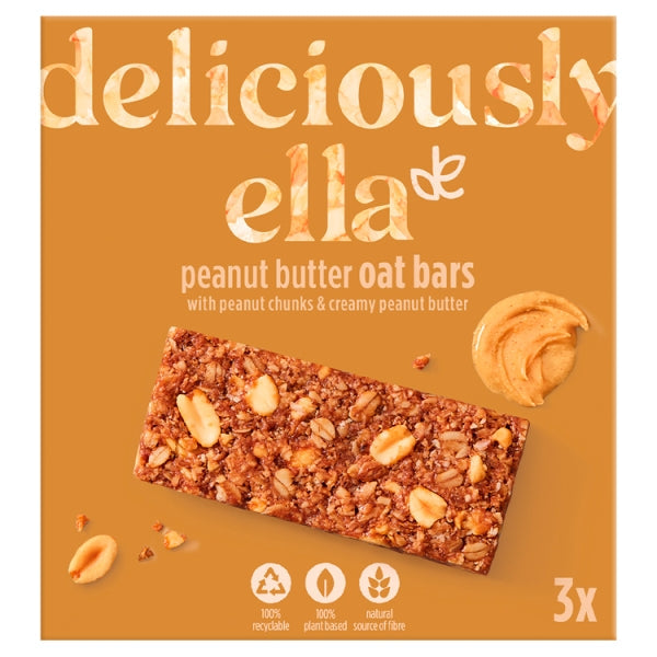 Deliciously Ella Peanut Butter Oat Bar 3 Pack x 12