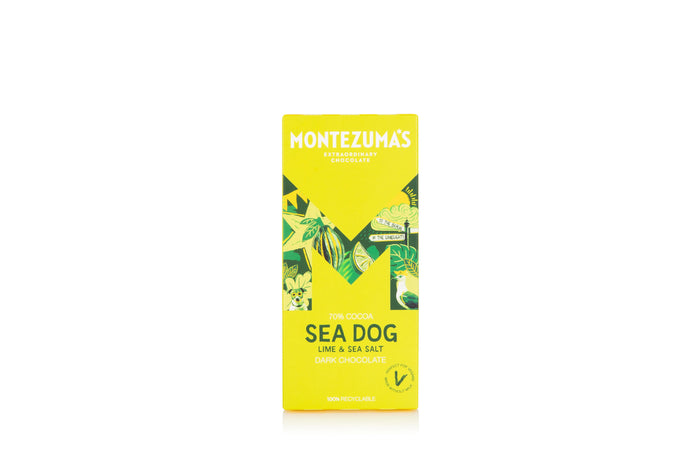 Montezuma's 'Sea Dog' Lime & Sea Salt Dark Chocolate Bar 12 x 90G