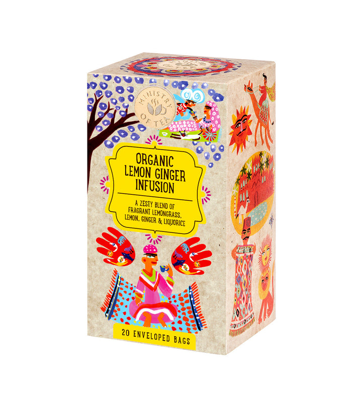 Ministerie van Tea Organic Lemon & Ginger Tea 20 Bags x 6