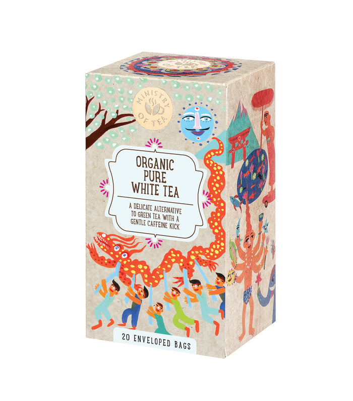 Ministry of Tea Organic Pure White Tea 20 Bags x 6