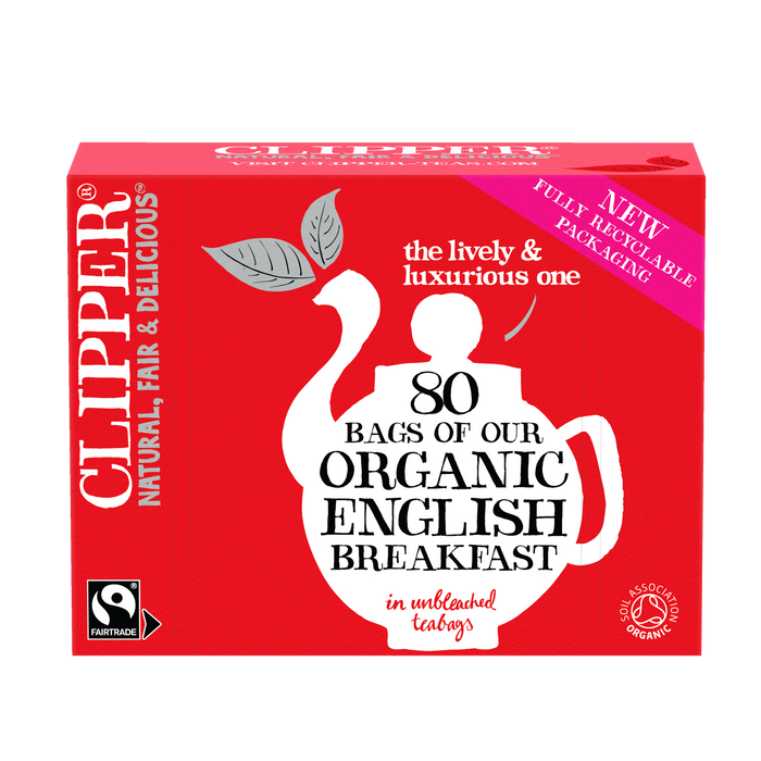 Clipper Organic English Breakfast Tea 80 Bags x 4