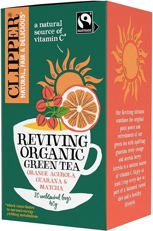 Clipper Organic Reviving Green Tea 20 Bags x 4