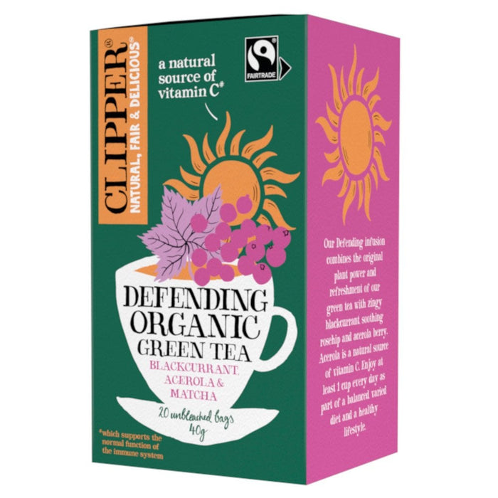 Clipper Organic Defendending Green Tea 20 Borse x 4