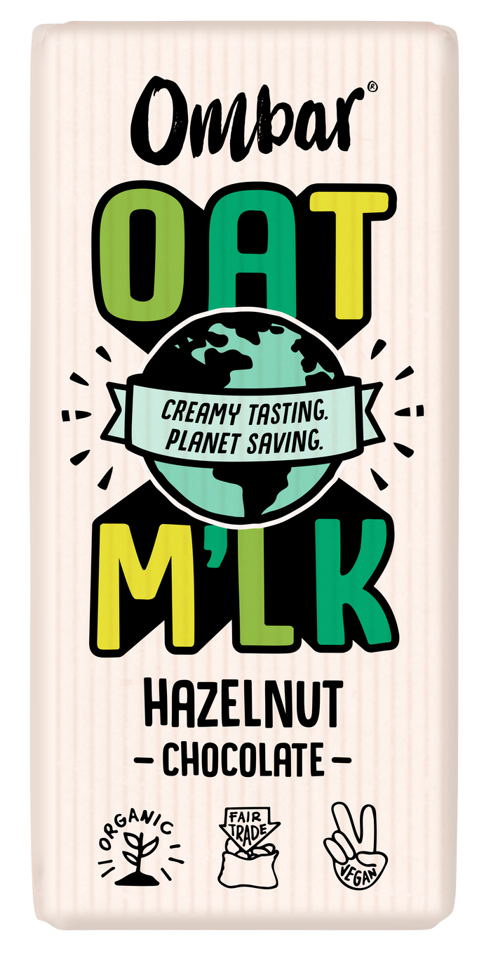 Ombar haver m'lk hazelnoot chocolade bar 10 x 70g