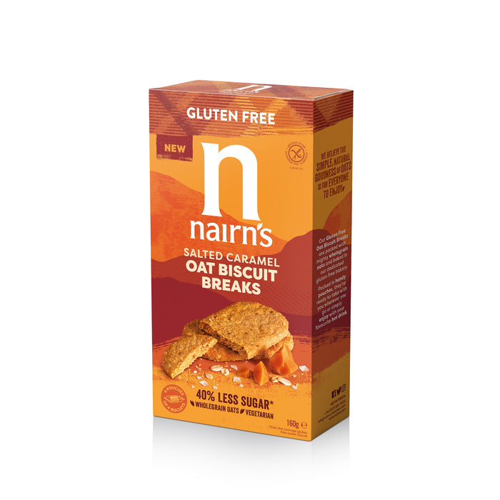 Les biscuits de Nairn se brisent le caramel salé 6 x 160g