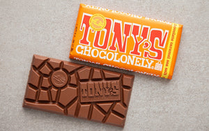 Tony's chocolonely melkchocolade karamel zoutbar 15 x 180 g