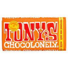 Tony's Chocolonely Milk Chocolate Caramel & Sea Salt Bar 35 x 47g