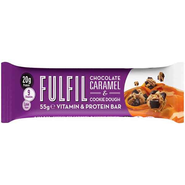 Fulfil Chocolate Caramel & Cookie Dough Protein Bar 15 x 55g