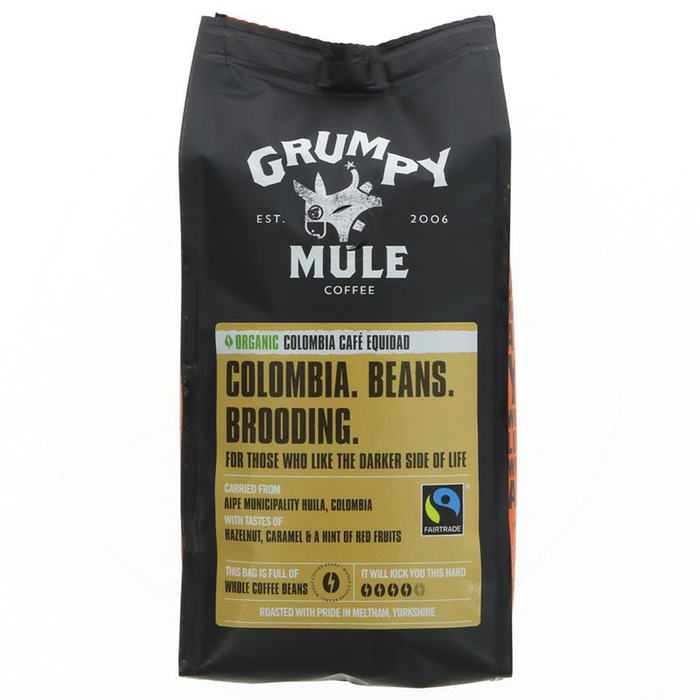 Grumpy Mule Colombia Cafe Equidad Whole Beans 6 x 227g