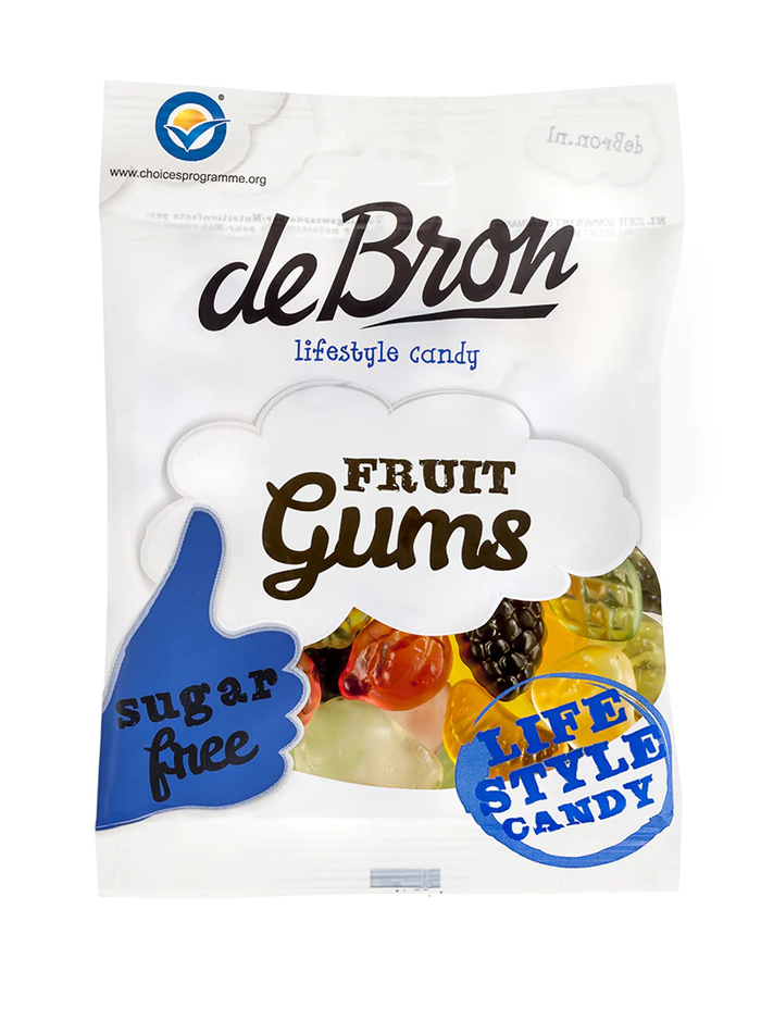 De Bron Sugarfree Fruit Gums 12 x 100g