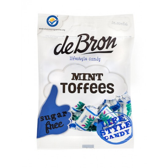 De Bron Sugarfree Mint Toffees 12 x 90g