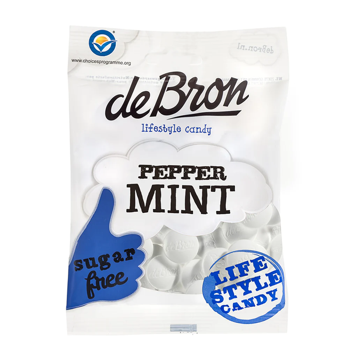 De bron sugalfree pfeffermints 12 x 80g